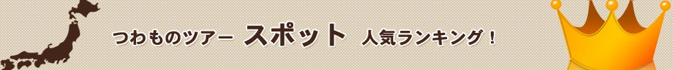 つわものツアースポット人気ランキング