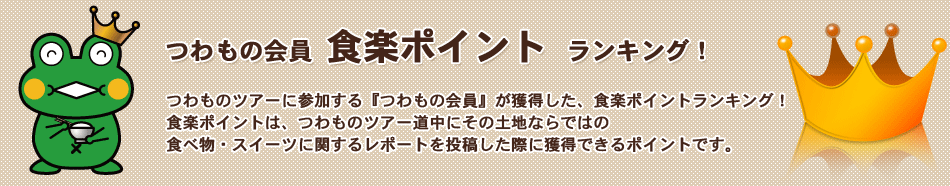 つわものツアースポット人気ランキング