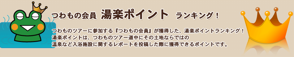 つわものツアースポット人気ランキング